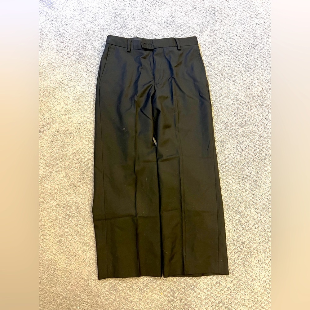 Class club gold label Boys Elegant Black Dress Pants with Pleated Design